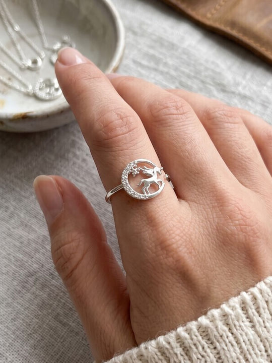 Grekas Damenring mit Zirkon aus Silber Grekas Damenring mit Zirkon aus Silber