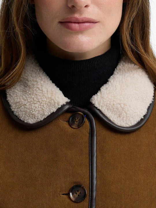 Damen Jacken für Winter Braun