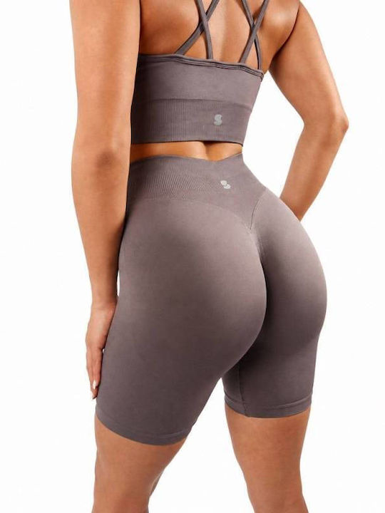 Training Women's Leggings High Waist & Push Up Brown Mauve