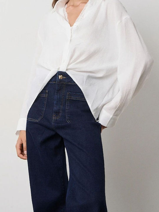 Long Sleeve Women's Shirt Off White