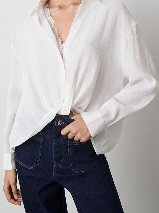 Long Sleeve Women's Shirt Off White