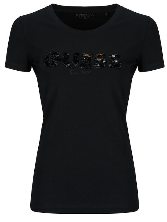 Guess Ss Ss Women's T-shirt Black