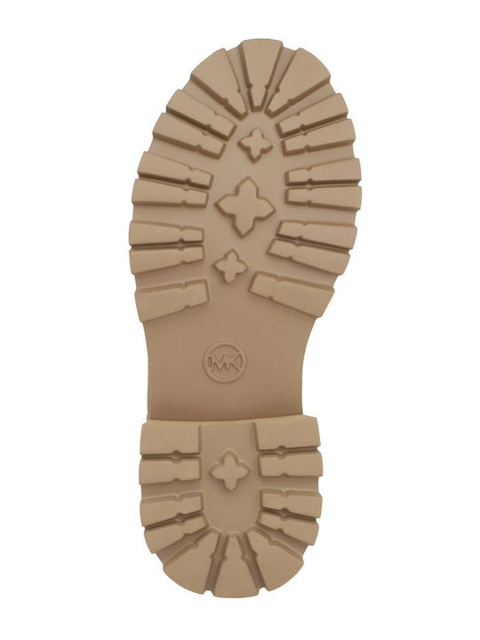 Leder Damen Stiefeletten Beige