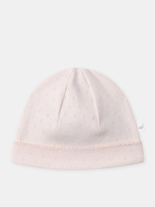 Set Kids Knitted Beige Beanie for Newborn