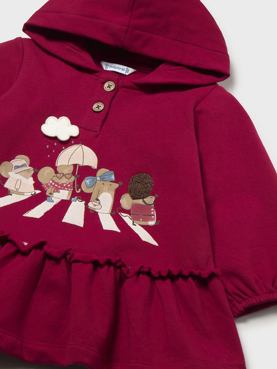 Mädchenkleid Burgundisch