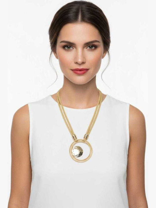 Liva Fashion Double Geometric Gold Plated Necklace