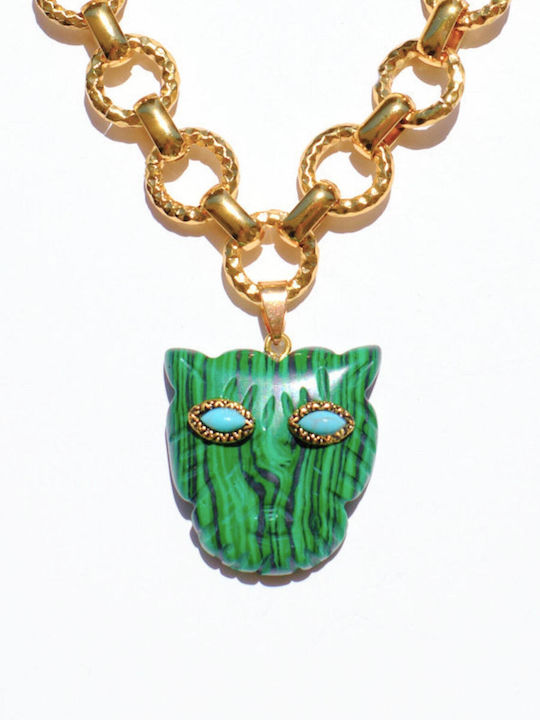 Kaleido Necklace Made of Gold Plated Steel
