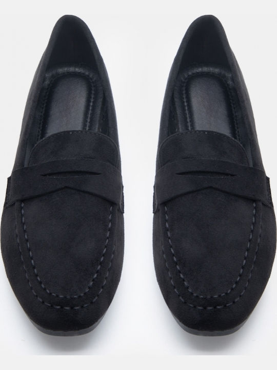 Mocasini Dama Loafers În Culoare Neagră