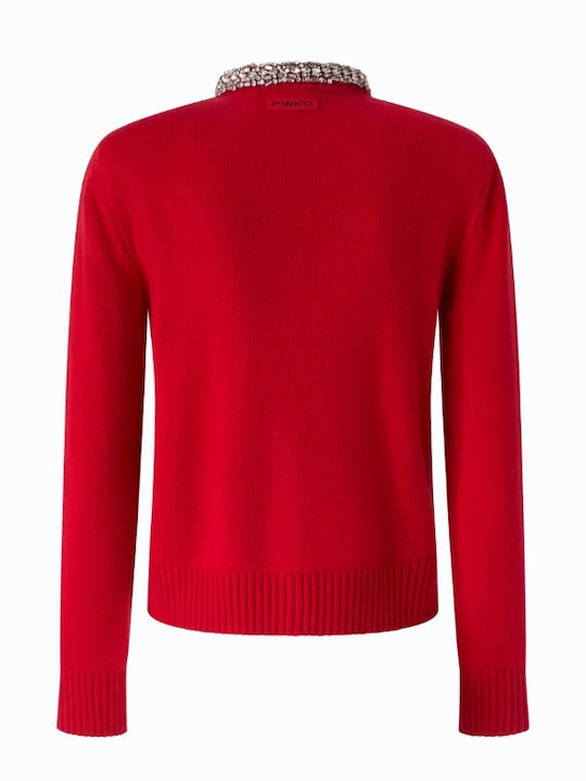 Damen Gestrickte Strickjacke Rote