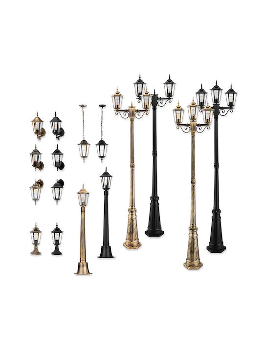 Outdoor Garden Floor Lamp E27 Lantern Post 39cm Patina Bellis Lumiled