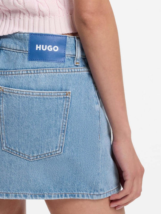 Denim Pencil Skirt Blue