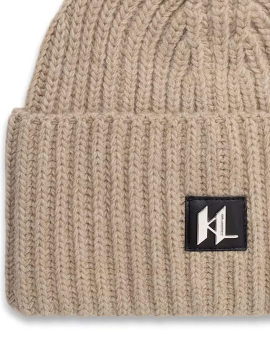Beanie Men's Knitted Beanie in Beige