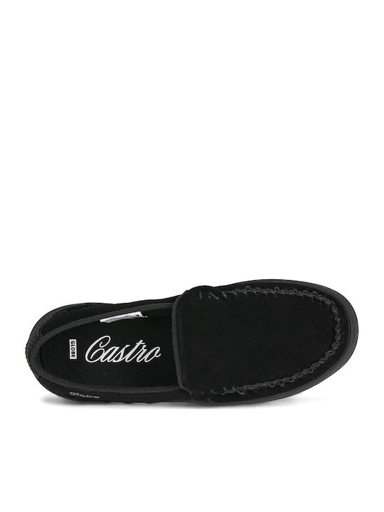 Suede Herren Mokassins in Schwarz Farbe