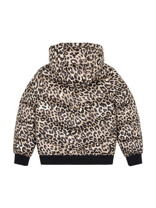 Kids Quilted Hooded Short Multicolour Jacket