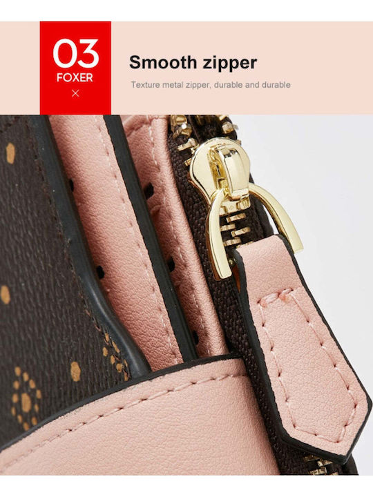 Kleines Leder Damenbrieftasche Braun