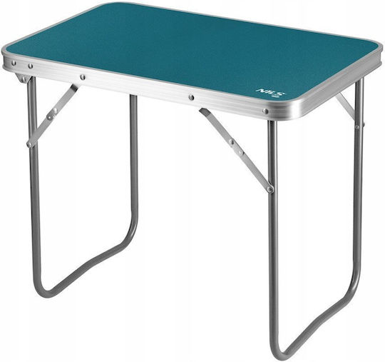Nils Masă de aluminiu pentru camping pliabilă 60x40x50cm albastră