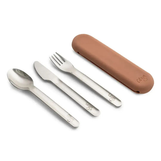 Citron Set Baby Cutlery with Case Grey 2 Pieces