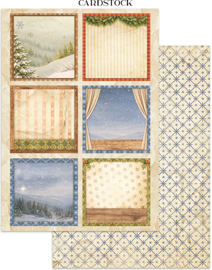 Junk Journal Autocolante Decupaje Fundaluri Silent Night