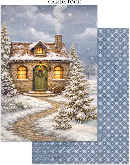 Junk Journal Autocolante Decupaje Fundaluri Silent Night