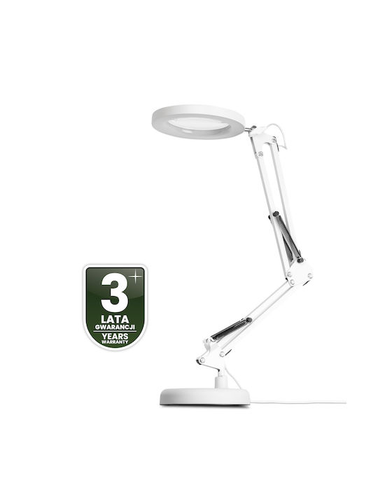 Επιτραπέζιο Φωτιστικό Luca 2 Led 8w Cct Μεγεθυντικός Φακός 3x Λευκό Lumiled