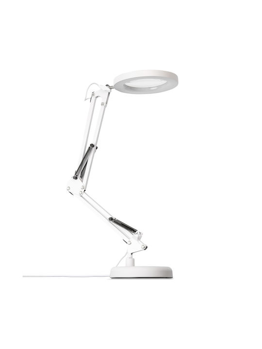 Επιτραπέζιο Φωτιστικό Luca 2 Led 8w Cct Μεγεθυντικός Φακός 3x Λευκό Lumiled
