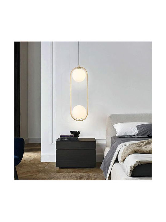 Lumină Suspendată Modernă Cablu Alb Glob Mat E27 Max 60w