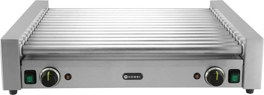 Xl Double-zone Roller Grill Warmer Hot Dog Sausages 14 Rollers 65 Cm 2000 W