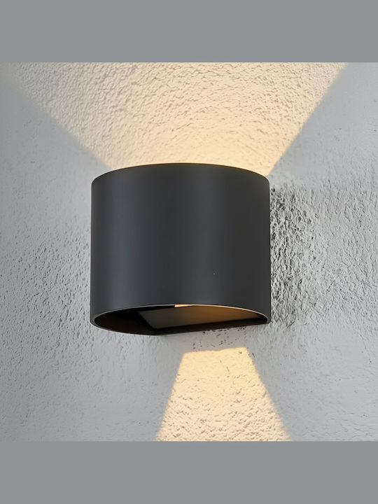 Pyxis Wandmontierte Außenbeleuchtung Led G9 Reguläre Runde Basis Schwarz