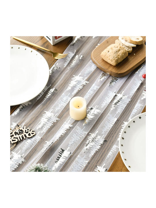 Artoid Mode Weihnachtliches Tischgeschirr & Weihnachtlicher Schmuck Set Tischtuch Läufer Bäume 300x70cm 6 Stück