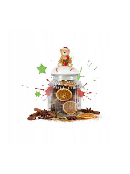 Bimberek Weihnachtliches Tischgeschirr Bimberek Glas Vase Mit Fleckabweisenden Weihnachtsbäumen Breite 11cm 1000ml 3 Stück