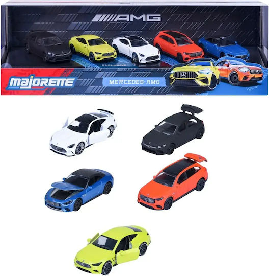 Majorette Mașinuță Set de 5 Mașini Metal Mercedes AMG 7,5 cm pentru 3+ Ani