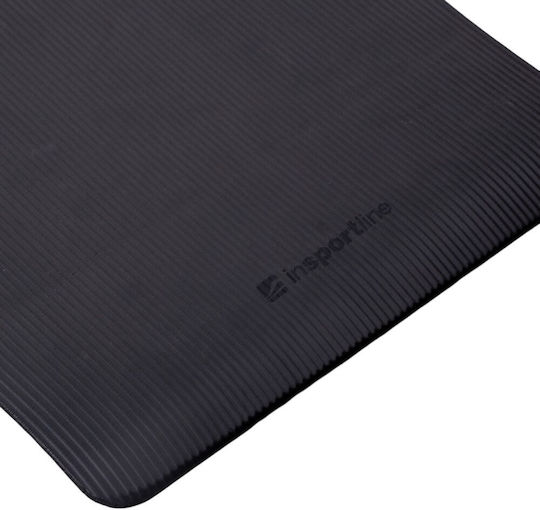 inSPORTline Trainingsmatte Pilates Schwarze mit Tragegurt (140x61x1.5cm)
