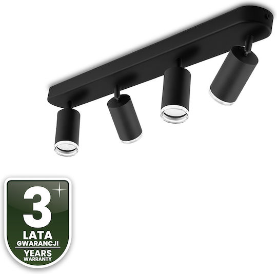 Lumiled Decken- und Wandleuchten mit 4 Spots in Schwarz Farbe