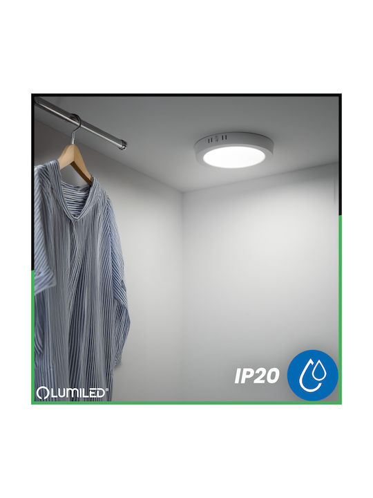 Lumiled Πλαφονιέρα Οροφής Λευκή με Ενσωματωμένο LED