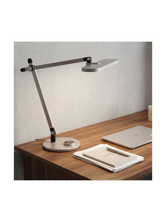 +Plastico LED Iluminat de Birou în Culoare Argintie