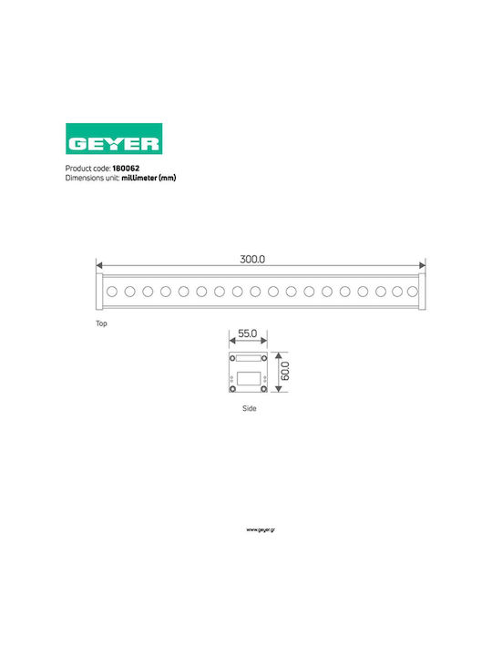 Geyer Geyer Outdoor Floor Lamp LED Wall Washer 9W with Warm White Light IP65 Gray