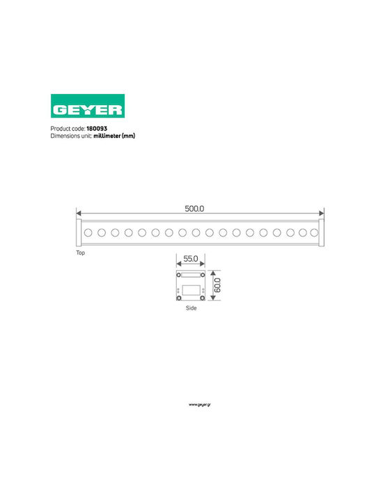 Geyer Geyer Outdoor Floor Lamp LED Wall Washer 18W with Natural White Light IP65 Gray