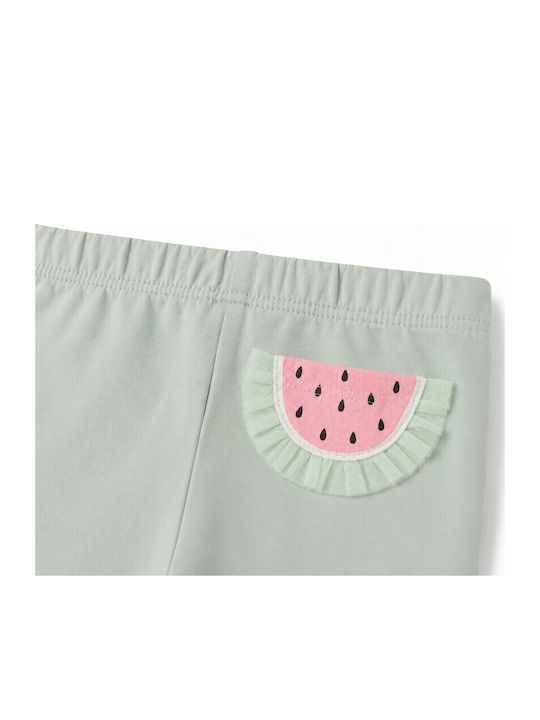 Kids Legging Capri Light Green