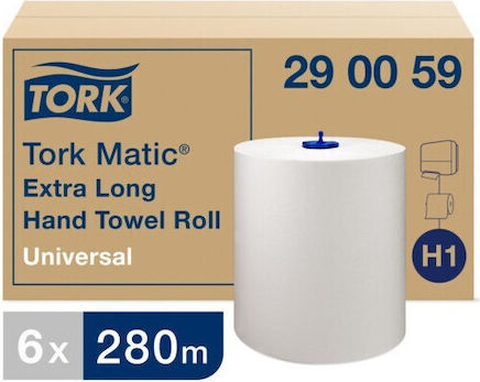 Tork Universal Επαγγελματικά Ρολά 280m Λευκά 6τμχ (1820gr/Ρολό) 120059