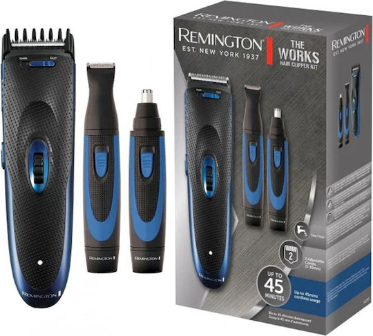 Remington The Works Σετ Κουρευτικής Μηχανής Μπλε HC910