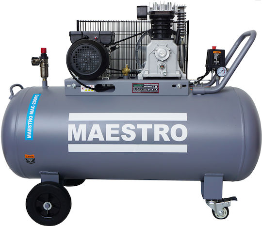 Maestro Trei faze Compresor de aer 96dB cu Putere 3hp și Rezervor de aer 100lt MAC-100PC