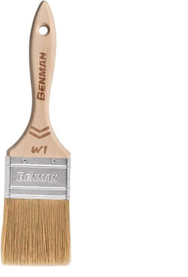 Pensulă Semidublă Mâner Din Lemn W1 20mm Benman 73890