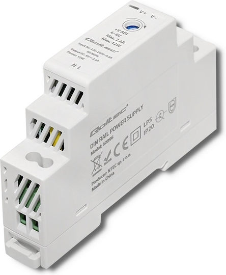 Qoltec Sursă de Alimentare pe Șină DIN cu Ieșire 5V și Putere 12W 2.4A