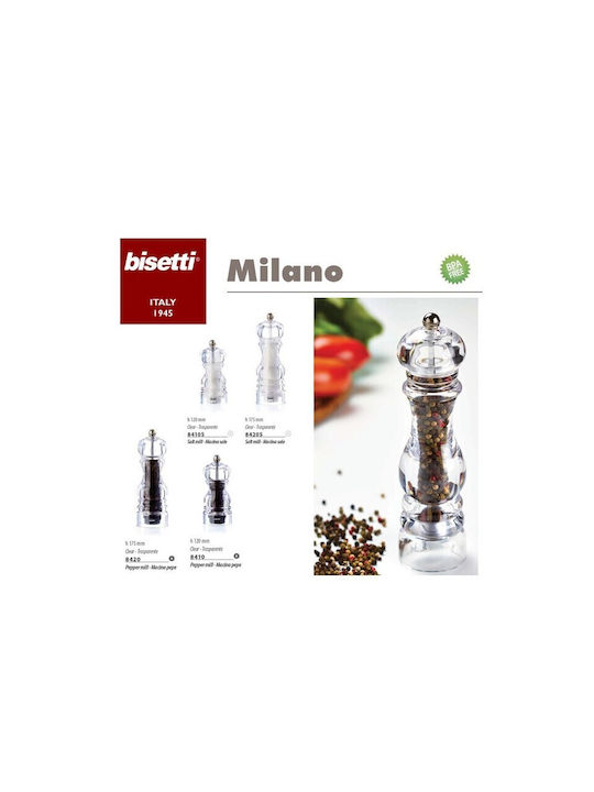 Bisetti Milano Handbuch Gewürzmühlen Kunststoff 12cm 1Stück