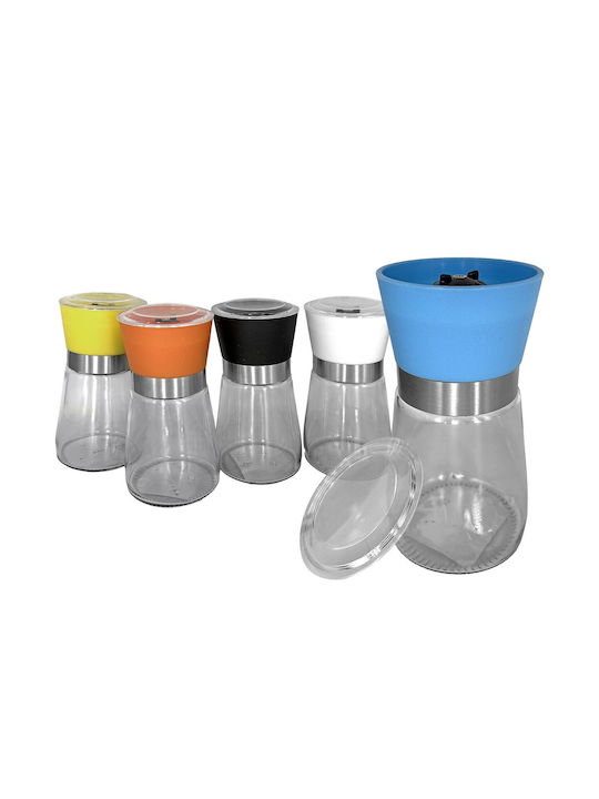 HOMie 101696 Manual Set Spice Mills made of Glass in Silver Color 13cm 1pcs