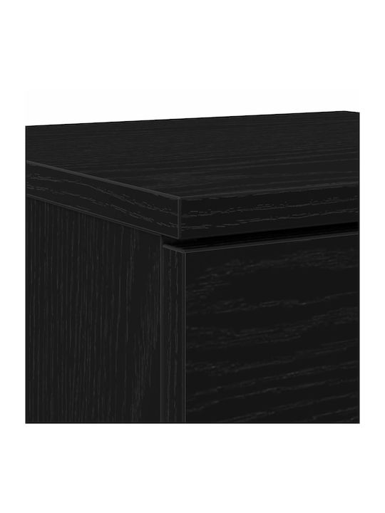 Ντουλάπι Σαλονιού από Ξύλο Μαύρο Δρυς 30x30x70cm