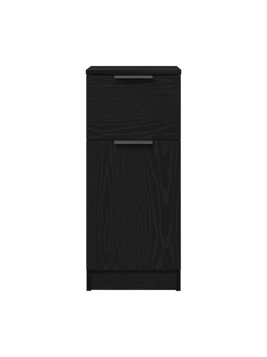 Ντουλάπι Σαλονιού από Ξύλο Μαύρο Δρυς 30x30x70cm
