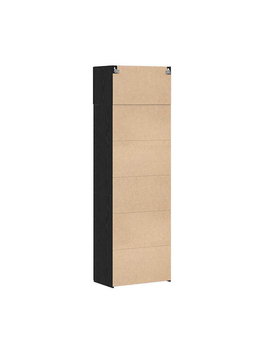 Dulap De Prezentare Pentru Sufragerie Din Placă Din Lemn Agregat Stejar Negru 70x42.5x225cm