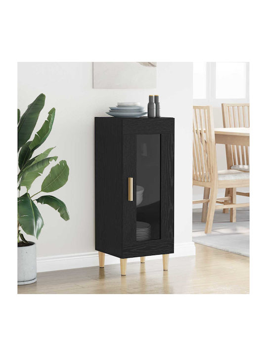 Wohnzimmer Nische aus Spanplatte Schwarze Eiche 34.5x32.5x90cm