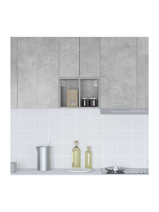 Riga Wall Living Room Cabinet from Particle Board Grey 30x29.5x80cm